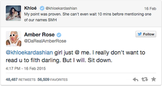 Illustration for article titled Celebrity Fight Referee: Who Won Khloé Kardashian vs. Amber Rose?